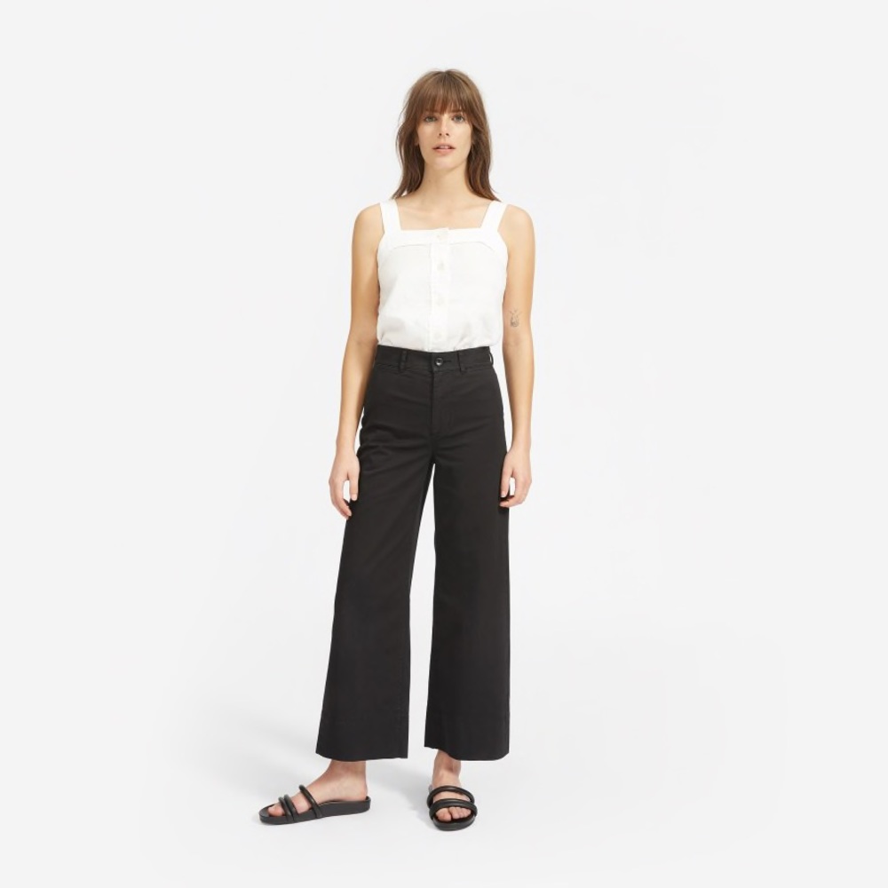 EVERLANE lightweight wide leg crop chino, sz 4